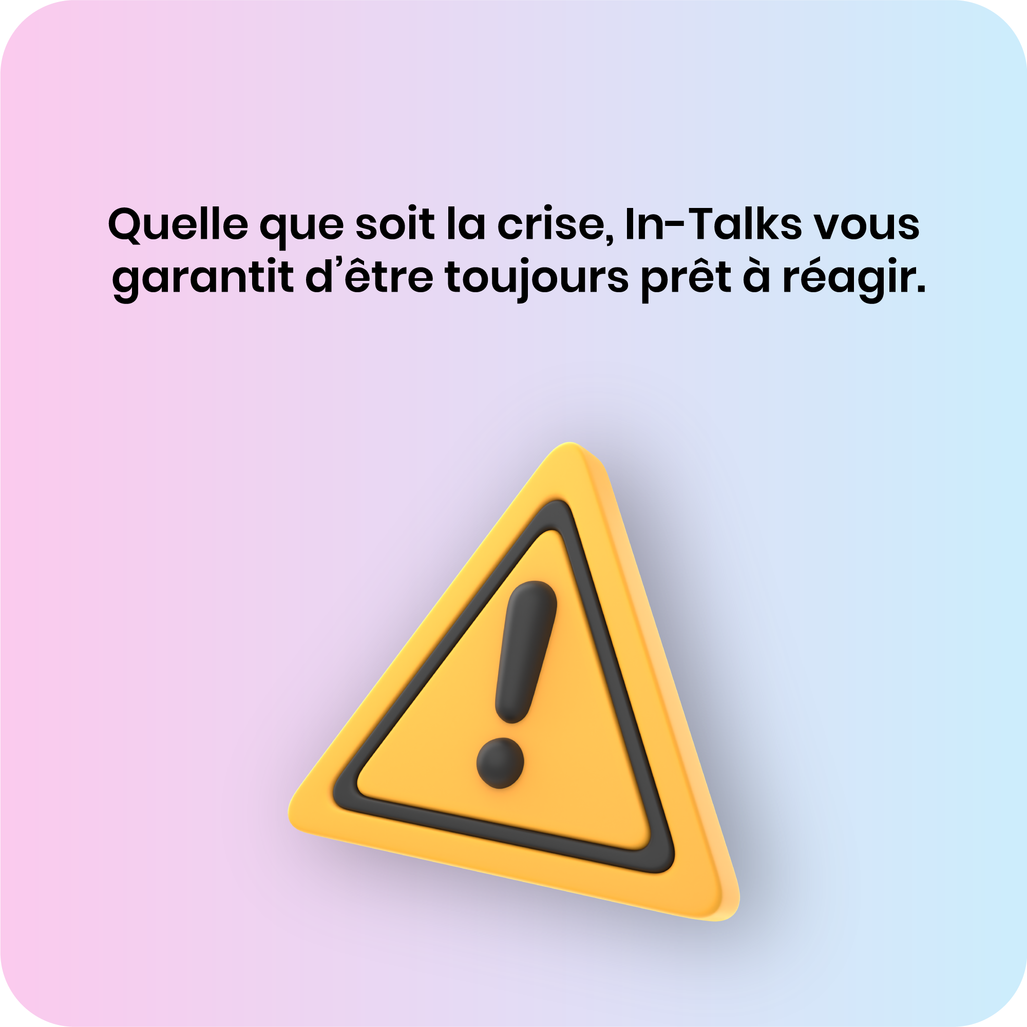 Aperçu du tableau de bord de gestion de crise